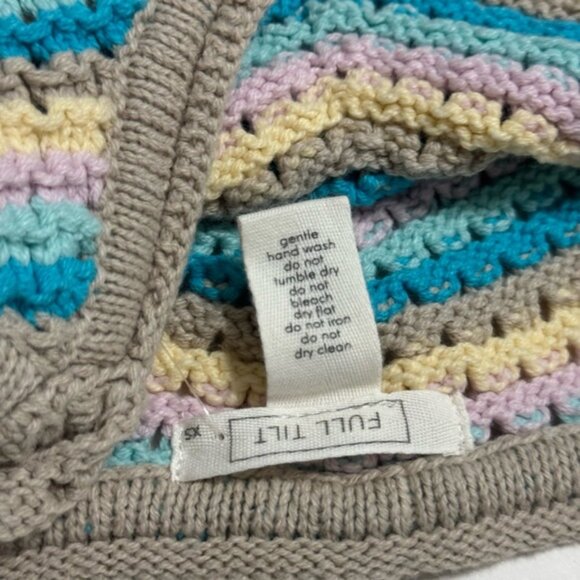 Full Tilt Multicolor Crochet Tank Top - Picture 4 of 7